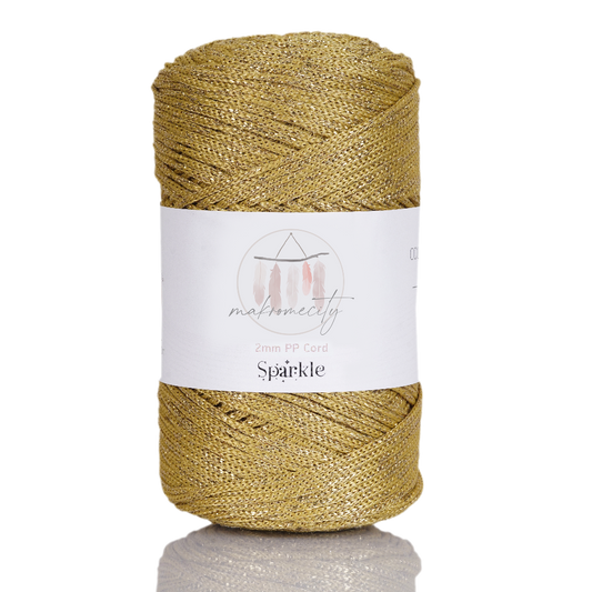 2mm x 115m Glitzer Makramee Garn Premium Polyester Macrame Cord