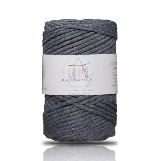 3mm x 100m Makramee Garn- Premium Single Twisted Macrame Cord