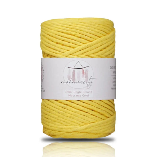 3mm x 100m Makramee Garn- Premium Single Twisted Macrame Cord