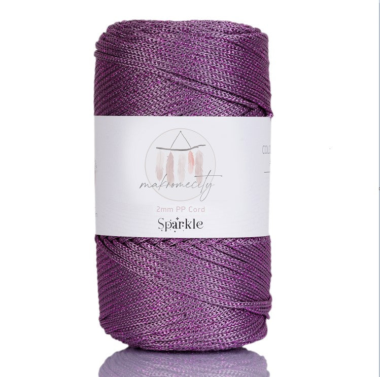 2mm x 115m Glitzer Makramee Garn  Premium Polyester Macrame Cord Makromecity