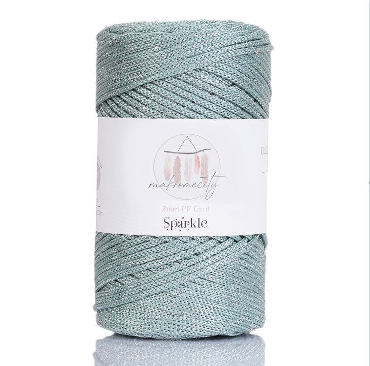 2mm x 115m Glitzer Makramee Garn  Premium Polyester Macrame Cord Makromecity