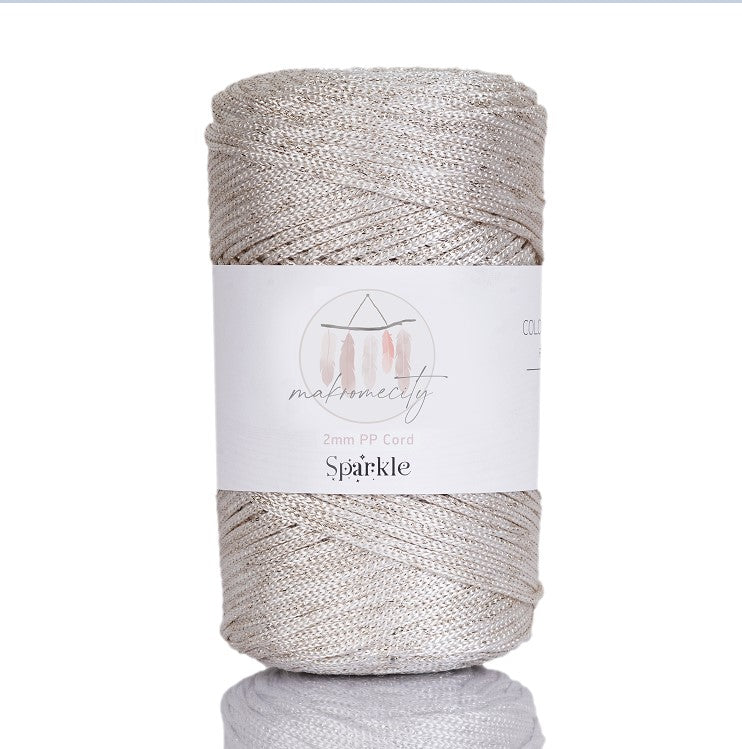 2mm x 115m Glitzer Makramee Garn  Premium Polyester Macrame Cord Makromecity