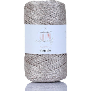 2mm x 250 yards, (750 feet),  Sparkle Polyester, Macrame Cord